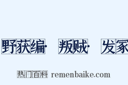 野获编·叛贼·发冢是什么意思的图片